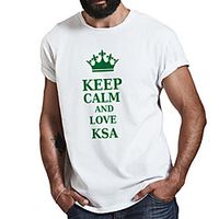 Men's Unisex Tee T shirt Hot Stamping Graphic Prints Letter Plus Size Print Short Sleeve Casual Tops Cotton Basic Fashion Designer Big and Tall White miniinthebox - thumbnail