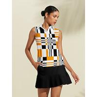 Women's Golf Polo Shirt Yellow Sleeveless Top Ladies Golf Attire Clothes Outfits Wear Apparel Lightinthebox