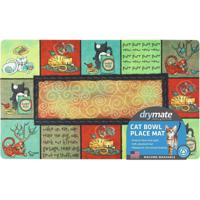 Drymate Cat Bowl Placemat Kitty Chaos 12 x 20 inch/30 cm x 50 cm