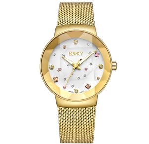 ECSTACY Women's Analog Silver Dial Watch - E23504-GMGS