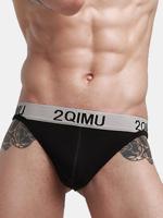 Sexy Solid Color T-Back Breathable Cotton Soft Low Waist Thongs for Men
