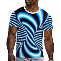 Graphic Geometric Spiral Stripe Gradient Stripes Fashion Daily Designer Men's 3D Print T shirt Tee Street Sports Outdoor T shirt White Crew Neck Shirt Summer Spring Clothing Apparel S M L XL XXL XXXL Lightinthebox