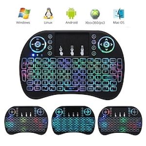 ALFA Mini Teclado Controle Usb Touchpad Smart Tv Box Pc Ps3 Iluminado miniinthebox