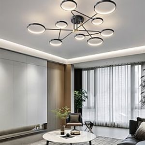 LED Ceiling Light 142 cm Globe Design Cluster Design Geometric Shapes Flush Mount Lights Acrylic Artistic Style Modern Style Stylish Black Modern Nordic Style 220-240V Lightinthebox