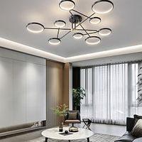 LED Ceiling Light 142 cm Globe Design Cluster Design Geometric Shapes Flush Mount Lights Acrylic Artistic Style Modern Style Stylish Black Modern Nordic Style 220-240V Lightinthebox - thumbnail