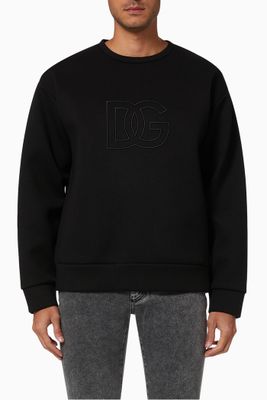 DG Logo Sweatshirt in Technical Jersey