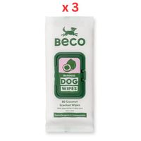 Beco Bamboo Coconut Scented Dog Wipes (Pack of 3)