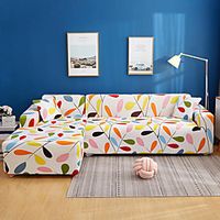 Sofa Cover Couch Cover Dustproof Print Soft Stretch Slipcover Super Strechable Fit for ArmchairLoveseatThree SeaterFour SeaterL shaped sofa(You will Get 1 Throw Pillow Case as free Gift) Lightinthebox - thumbnail