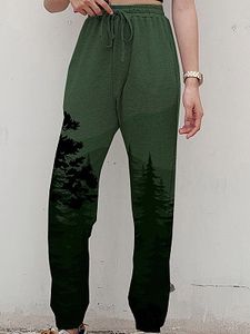 Fashion tie print casual sports pants