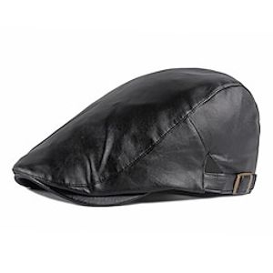 Men's Hat Beret Hat Black Red Navy Blue Street Dailywear Weekend Adjustable Buckle Pure Color Portable Comfort Fashion Lightinthebox