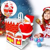 Santa Claus Toys, Santa Claus Electric Climbing Chimney with Music Fun Christmas Figurine Ornament Chirstmas Decoration for Kids Children Toy miniinthebox - thumbnail
