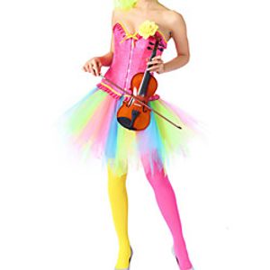 Women's Not Specified Corset Dresses - Fashion, Buckle Blushing Pink Silver Rainbow S M L Lightinthebox
