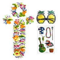 Party Hawaii Encrypted Flower wreath Set of Four Pieces Party Pineapple Glasses Tattoo Sticks Stage Performance Props New Lightinthebox