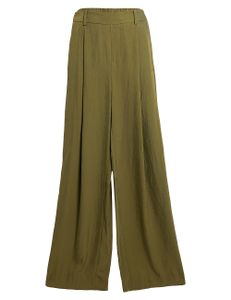 Wide Leg Pull On Pants - Green Wide Leg Pull On Pants - Green