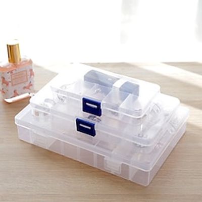 3-Piece Versatile Assembly Storage Boxes with 101524 Grids, Transparent Organizers for Jewelry, Medication, and More Lightinthebox