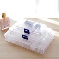 3-Piece Versatile Assembly Storage Boxes with 101524 Grids, Transparent Organizers for Jewelry, Medication, and More Lightinthebox