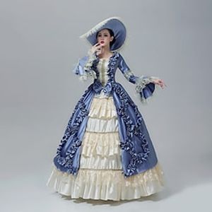 Cinderella Vintage Princess Colonial Period Dress Rococo Victorian Vintage Cosplay Performance Party Halloween 3/4-Length Sleeve Maxi Halloween miniinthebox