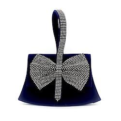 Women's Handbag Clutch Evening Bag Velvet Bridal Shower Wedding Party Rhinestone Bowknot Red Royal Blue Lightinthebox