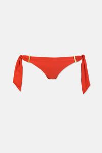 Womens Side Tie Bikini Underwear  Red