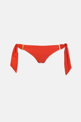 Womens Side Tie Bikini Underwear  Red