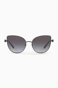 Cat Eye Oversized Sunglasses in Steel