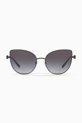 Cat Eye Oversized Sunglasses in Steel