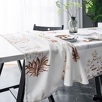 Farmhouse Style Pastoral Tablecloth Cotton Linen Fabric Table Cloth - Washable Table Cover Dust-Proof Wrinkle Resistant for Restaurant, Picnic, Indoor and Outdoor Dining Lightinthebox - thumbnail