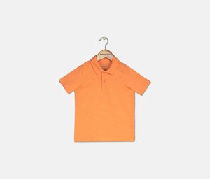 Toddlers Boys Plain Polo  Orange Zest