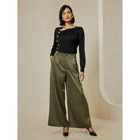 Cropped Knit Top Wide Leg Two Piece Set - thumbnail