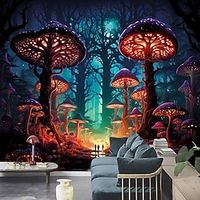 Botanical Wallpaper Mural Misty Mushroom Nature Landscape Wall Covering Sticker Peel and Stick Removable PVC/Vinyl Material Self Adhesive/Adhesive Required Wall Decor for Living Room Kitchen Bathroom miniinthebox - thumbnail