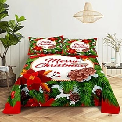 3D Digital Printed Christmas Santa Claus Two/Three Piece Set Bedding miniinthebox