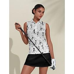 Women's Golf Polo Shirt White Sleeveless Top Ladies Golf Attire Clothes Outfits Wear Apparel Lightinthebox