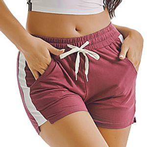 Women's Sporty Streetwear Comfort Leisure Sports Weekend Shorts Pants Color Block Short Pocket Elastic Drawstring Design Blue Blushing Pink Gray Green Black Lightinthebox