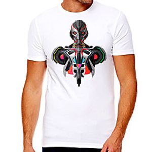 Men's Unisex Tee T shirt Hot Stamping Graphic Prints Character Plus Size Print Short Sleeve Casual Tops Cotton Basic Designer Big and Tall White miniinthebox