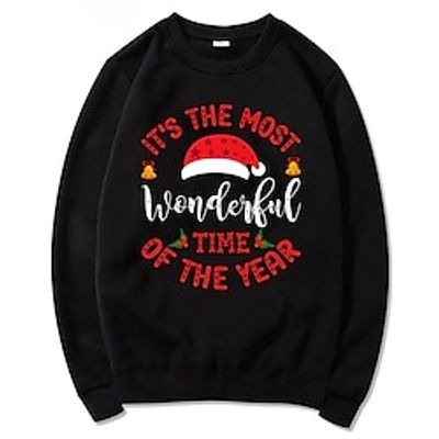 Christmas Cosplay Cartoon Manga Sweatshirt Anime Graphic Top For Men's Women's Unisex Adults' Hot Stamping 100% Polyester Party Festival Lightinthebox
