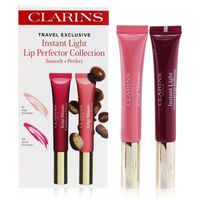 Clarins Instant Light Natural Lip Perfector Coll 2 X 12ml # 01 Rose Shimmer + 08 Plum Shimmer 1pc Lip Palette - thumbnail