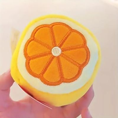 1pc Orange Design Pet Grinding Teeth Squeaky Plush Toy Durable Chew Toy For Dog Interactive Supply Lightinthebox