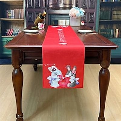 Valentines Day Table Runner Holiday Table Runner Seasonal Farmhouse Burlap Table Cloth for Wedding Anniversary Home Kitchen Dinner Table Party Decor Lightinthebox