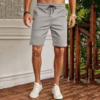 Men's Sweat Shorts Shorts Pocket Drawstring Elastic Waist Plain Comfort Short Sports Outdoor Daily Fashion Casual Light Grey Micro-elastic Lightinthebox