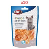 Trixie Junior Salmon Clouds Cat Treats 40G (Pack Of 10)