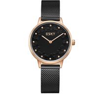 Ecstacy Women's Analog Black Pattern Dial Watch - E23502-KMBB