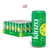Kinza Carbonated Drink Lemon 250Ml Pack of 30 - Bundle of 2 Cartons