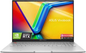 Asus VivoBook Pro 16 Laptop, 11th Gen, Intel Core i9-11900H, 16 inch WUXGA, 16GB RAM, 1TB SSD, 4GB NVIDIA GeForce RTX 3050 Graphics, Windows 11 Home, English & Arabic Keyboard, Silver - K6602HC-MB082W