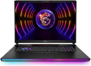 MSI Raider GE78HX, Core i9 13980HX, 32GB RAM, 2TB SSD, 17inch QHD+ 240Hz, 12GB NVIDIA RTX4080, Window 11 Home, English-Arabic Keyboard, Black, 13VH Gaming Laptop - 9S7-17S111-280