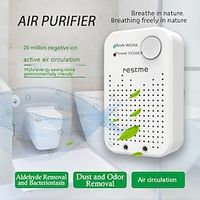 Portable Air Purifier Anion Air Purification  Air Freshener Ionizer Cleaner Dust Cigarette Smoke Remover Toilet Deodorant Lightinthebox - thumbnail