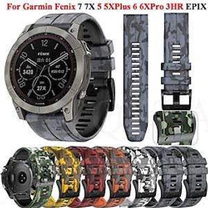Smart Watch Band for Garmin Fenix 7 7X 6 6X Forerunner 955 Solar 945 935 Instinct 2 Epix Approach S62 S60 Marq Descent G1 Quatix 7 Silicone Smartwatch Strap Quick Fit 22 26mm Waterproof Adjustable Lightinthebox