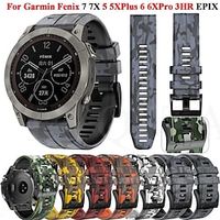 Smart Watch Band for Garmin Fenix 7 7X 6 6X Forerunner 955 Solar 945 935 Instinct 2 Epix Approach S62 S60 Marq Descent G1 Quatix 7 Silicone Smartwatch Strap Quick Fit 22 26mm Waterproof Adjustable Lightinthebox - thumbnail