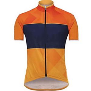 CAWANFLY Men's Short Sleeve Cycling Jersey Summer Black  Orange Bike Tracksuit Jersey Top Road Bike Cycling Quick Dry Sports Clothing Apparel  Micro-elastic Lightinthebox