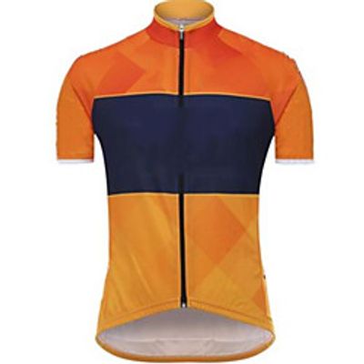 CAWANFLY Men's Short Sleeve Cycling Jersey Summer Black  Orange Bike Tracksuit Jersey Top Road Bike Cycling Quick Dry Sports Clothing Apparel  Micro-elastic Lightinthebox