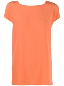 Aspesi crew neck silk T-shirt - ORANGE